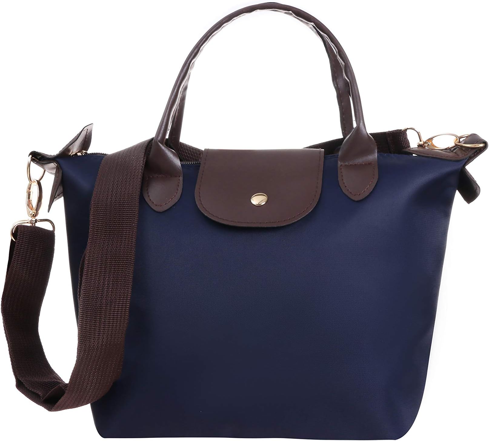 Innerest Tote Crossbody Bag Waterproof Travel School Beach Foldable Lightweight Purse (1pc Small, 1pc S: Navy)