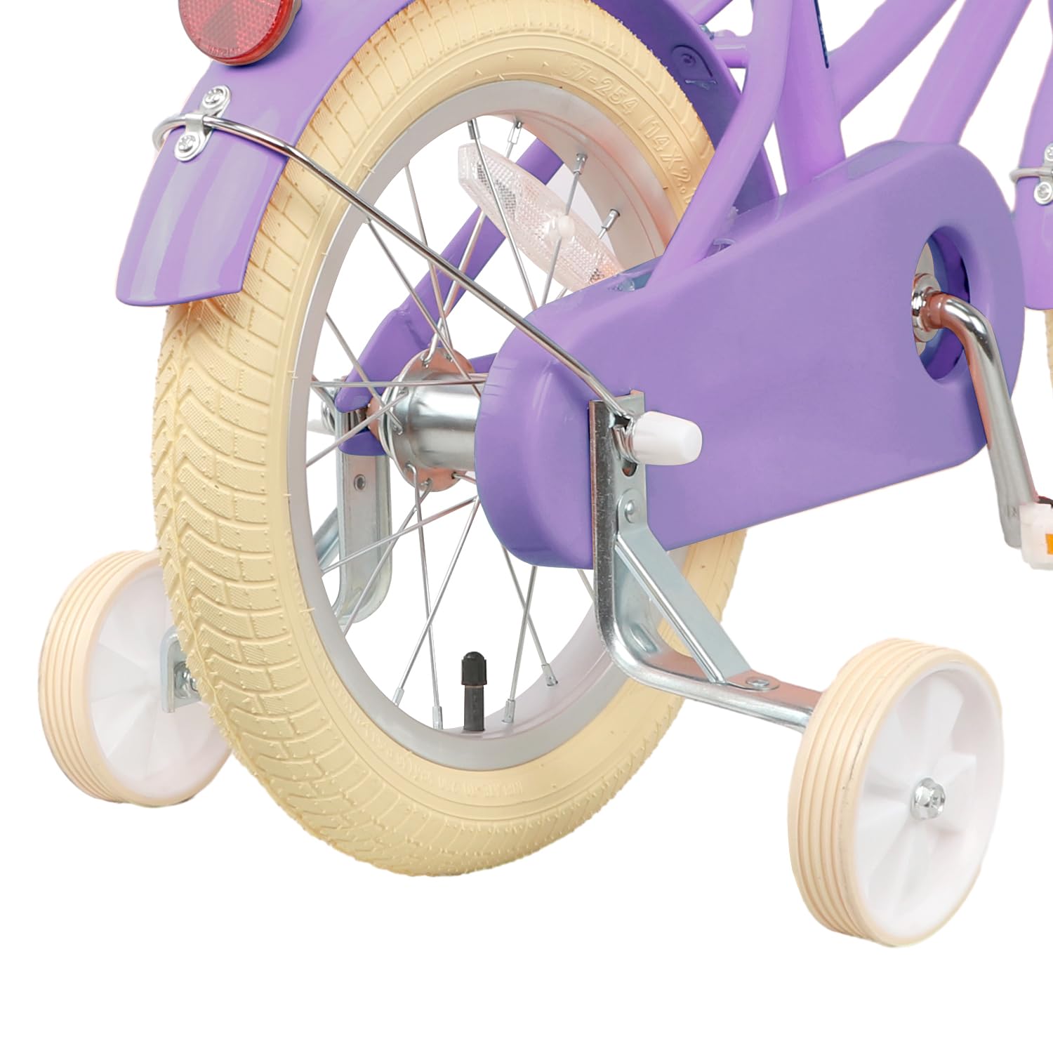 Glerc Bicicleta de niña con Cesta para niños de 3 a 10 años, 12 14 16 20 Pulgadas con Timbre de Cesta y estabilizadores, tamaños — view 7