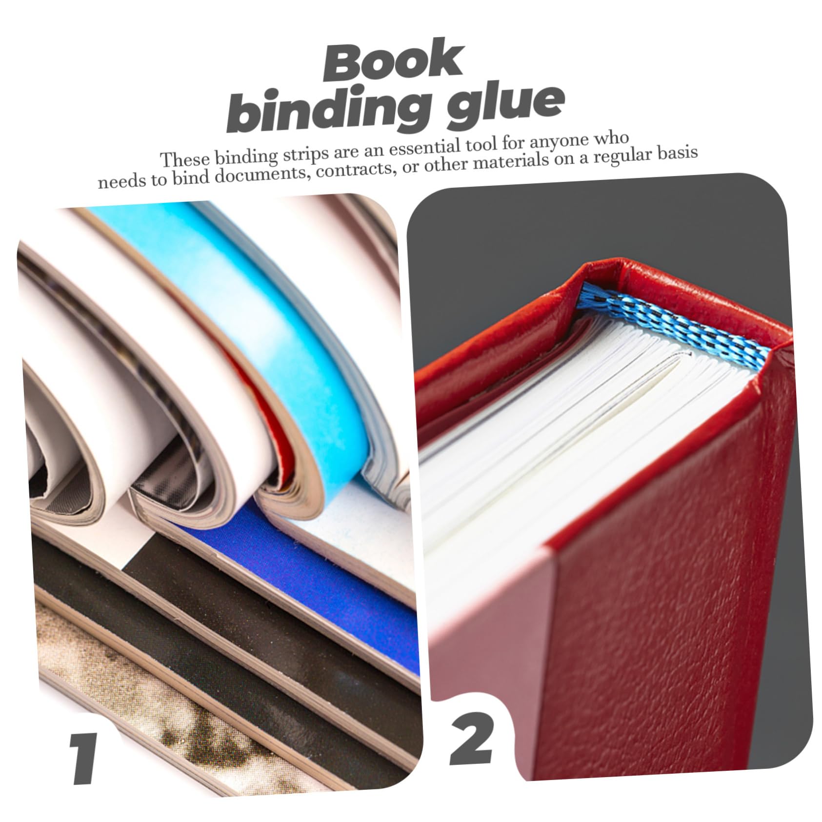 Gatuida 5 Set Strisce Per Rilegatura Nastro Per Riparazione Libri Con Per Documenti Album E Libri Versatili E Facili Usare 30 Pezzi*5