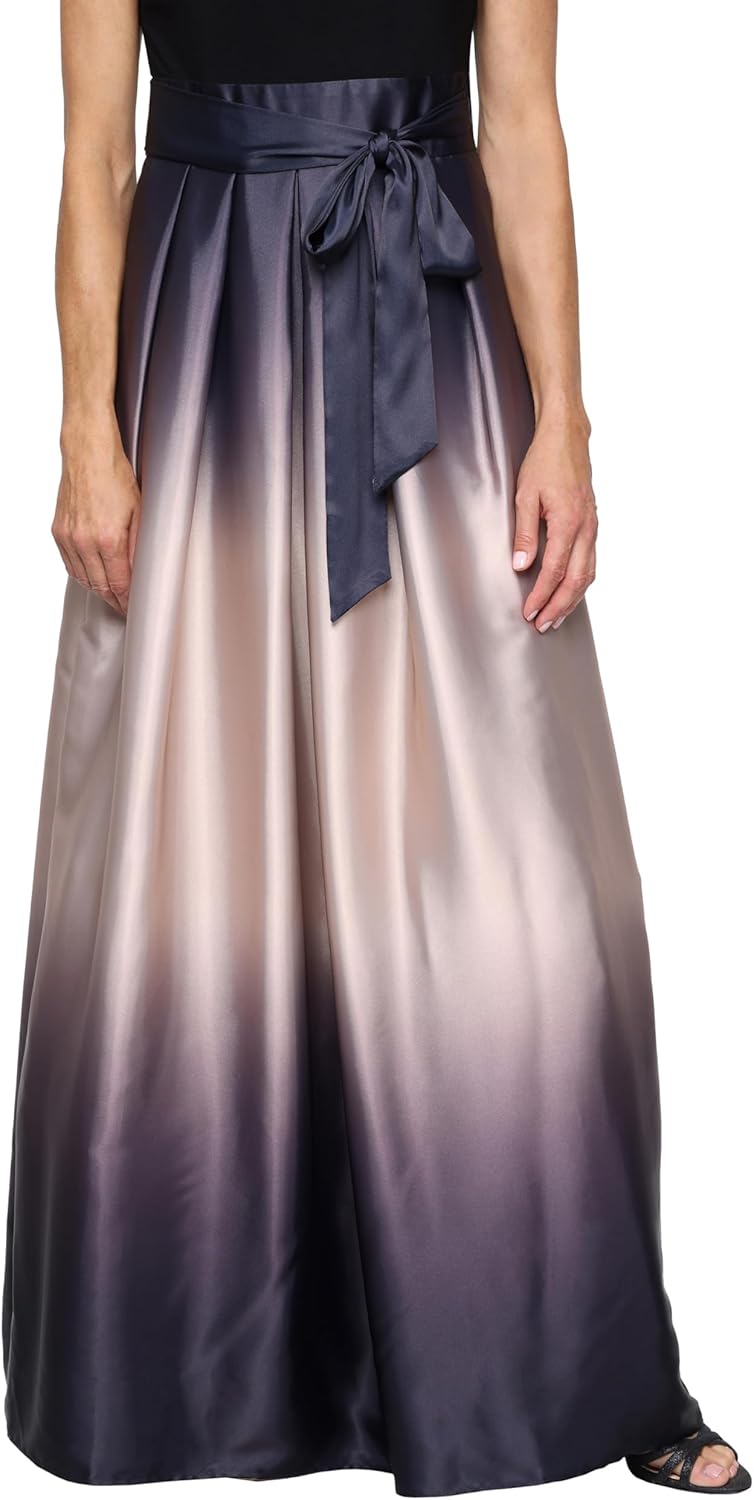 S.L. Fashions Womens Long Satin Mother of The Bride Dress with Pockets, Formal Party Gown - Image 3
