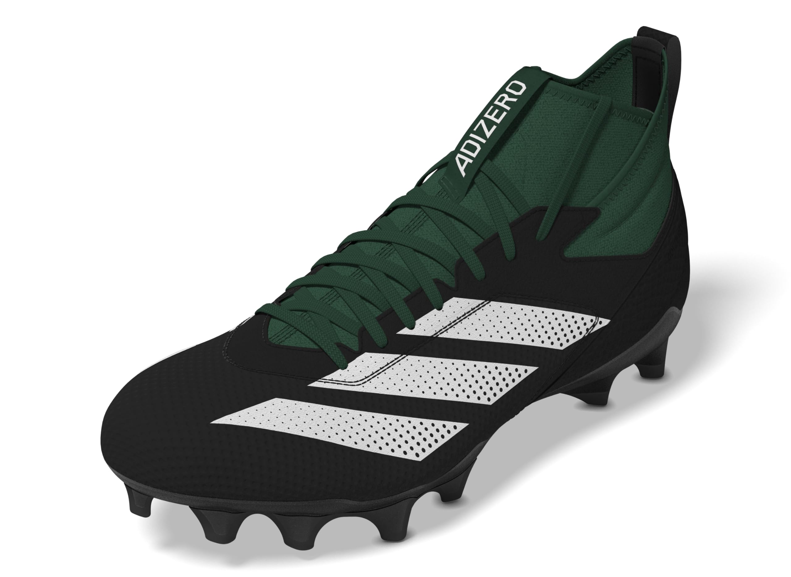 adidas Unisex Adizero Impact American Football Sneaker, Dark Green/White/Black, 8 US Men