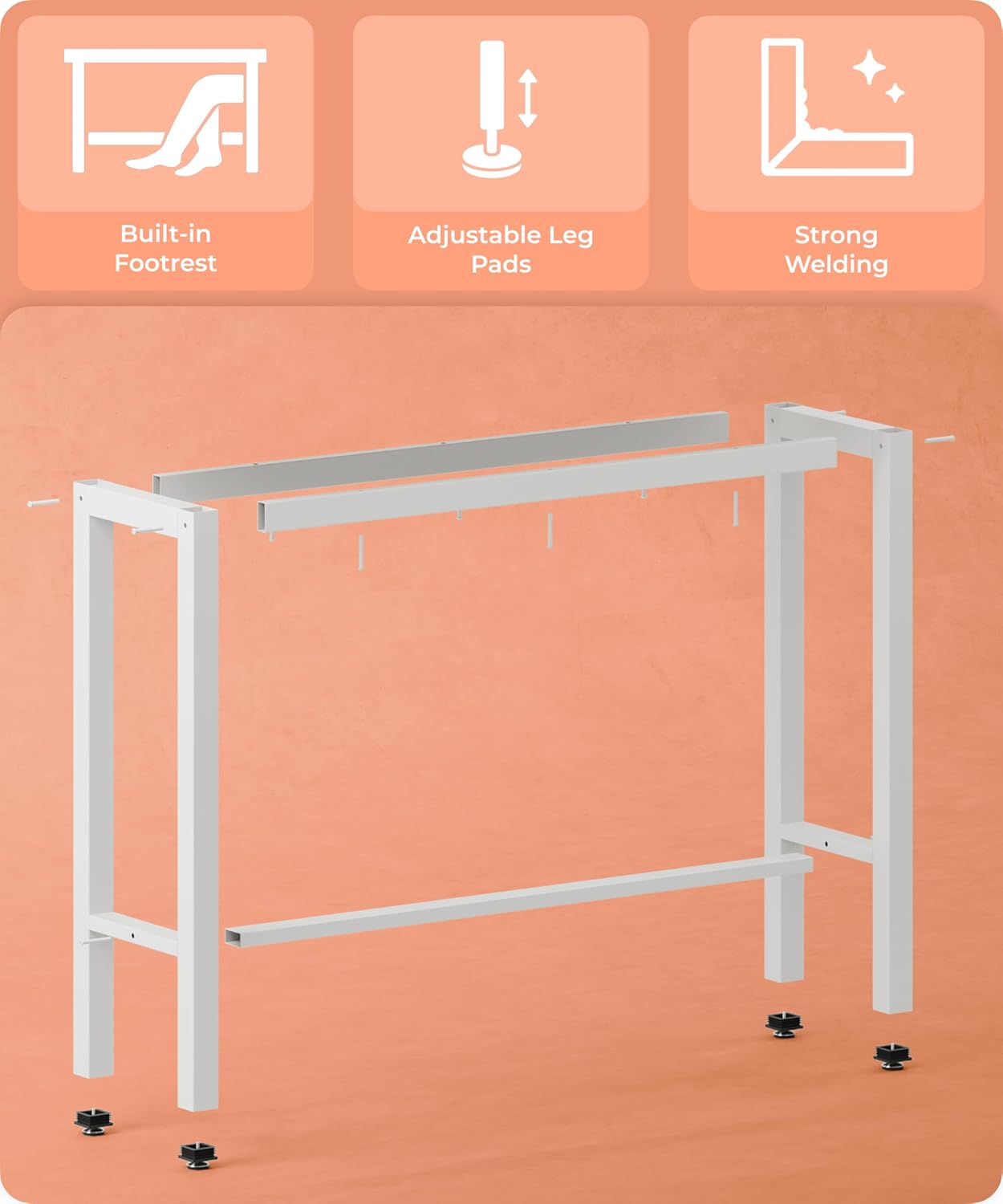 Bar Table and Chairs Set for 2, 51" Water-Resistant Counter Height Table, 27" Counter Height BarStools with Back and Footrest, Easy Assembly for Kitchen, Living Room, Small Space, Birch & White