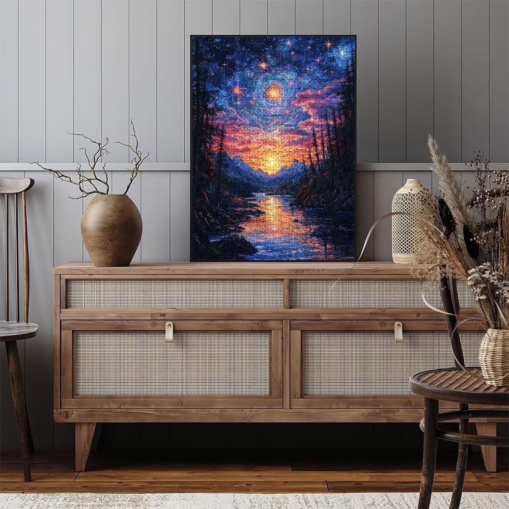Puzzle 2000 Pezzi, Foresta Stellare 3D Puzzle per Adulti Impegnativo, Educa Puzzles Artistico, Divertente E Stimolante Puzzles Decorativo per La Famiglia, Regalo e Decorazione Pareti DX0YL6-952