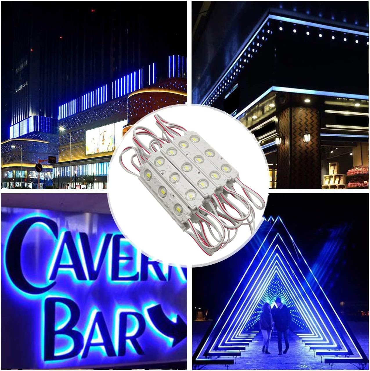 LED Module,TUINEWBY LED Module light 6000k White 20pcs 10 Ft 5630 SMD 150LM Per LED Module IP65 Waterproof Decorative Light for Letter Sign Advertising Signs with Tape Adhesive Backside (white light)