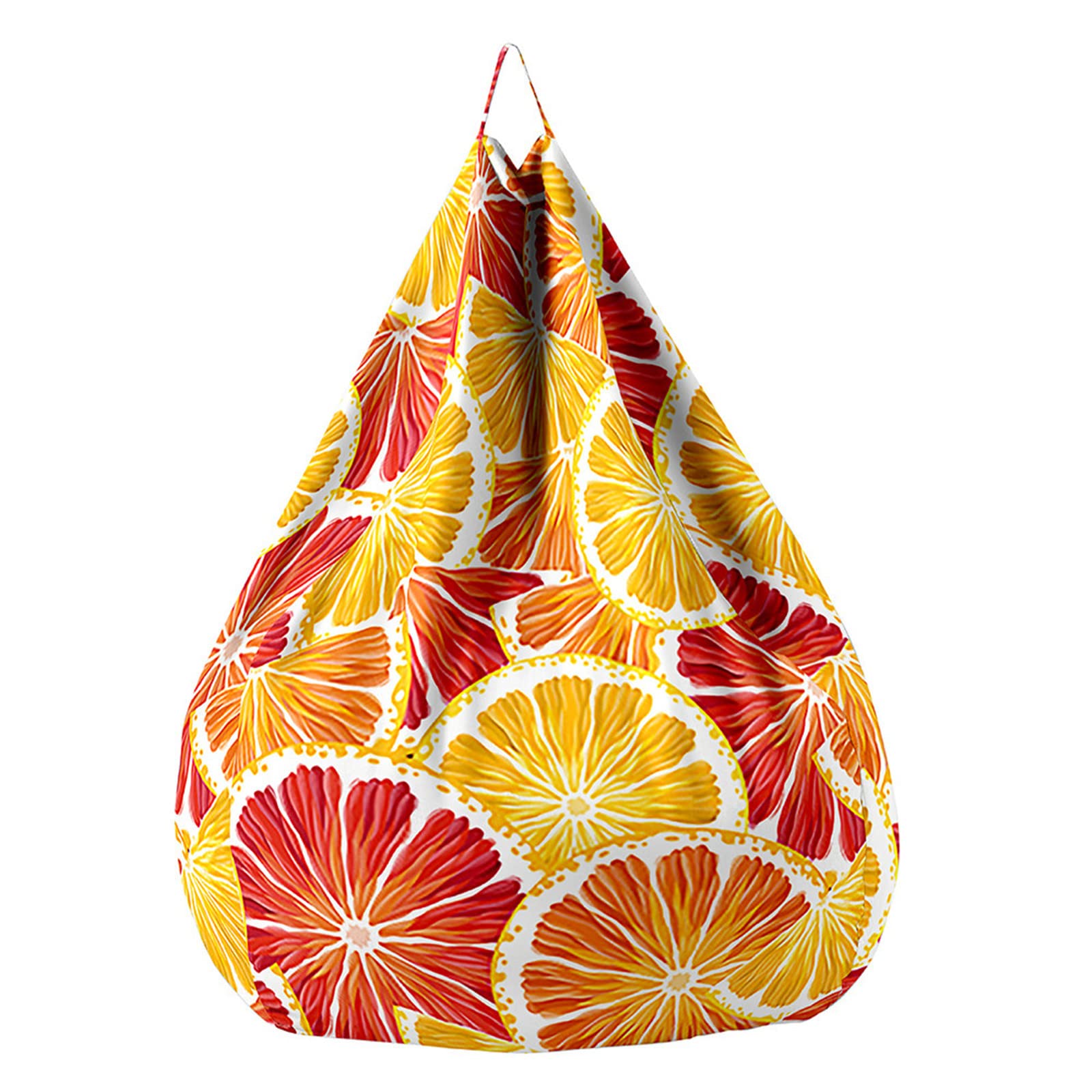 Treer Housse De Pouf Poire Imprimé De Plantes Feuilles Pour Enfants Adulte Sans Remplissage Confortable Amovible Lavable Fauteuil De Pouf Poire Pour Intérieur Extérieur (100x120cm,Feuille Palmier