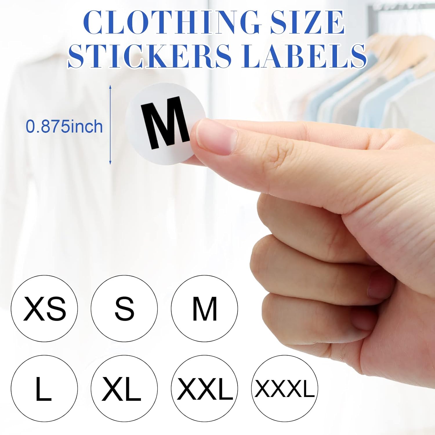 200 Pcs Resealable Poly Clear Shirt Bags with 7 Sizes 3500 Pcs Clothing Size Stickers Labels Self Sealing Plastic Bag for Small Businesses Packaging T Shirts Retail Storage(9 x 12 Inch)