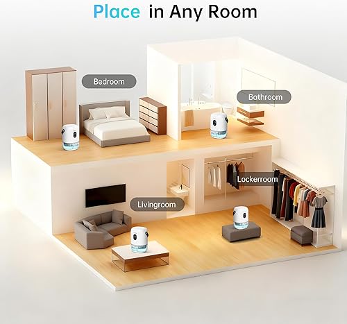 Miniatura 8 de PHILODECO Deshumidificador de 280 pies cuadrados de 35 onzas, deshumidificadores pequeños portátiles para dormitorio, baño, sótano, RV con modo CO,