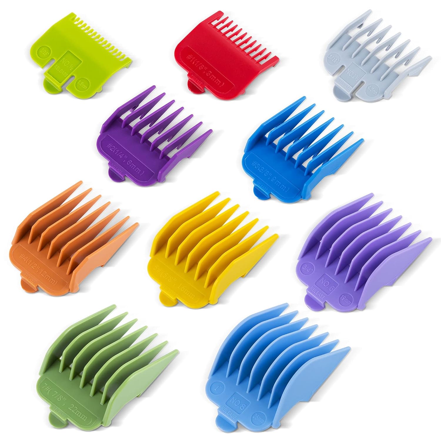 Professional Hair Clipper Guards Guide Combs,From 116inch to 1inch1.5-25mm,Compatible with Wahl Professional ClippersTrimmer