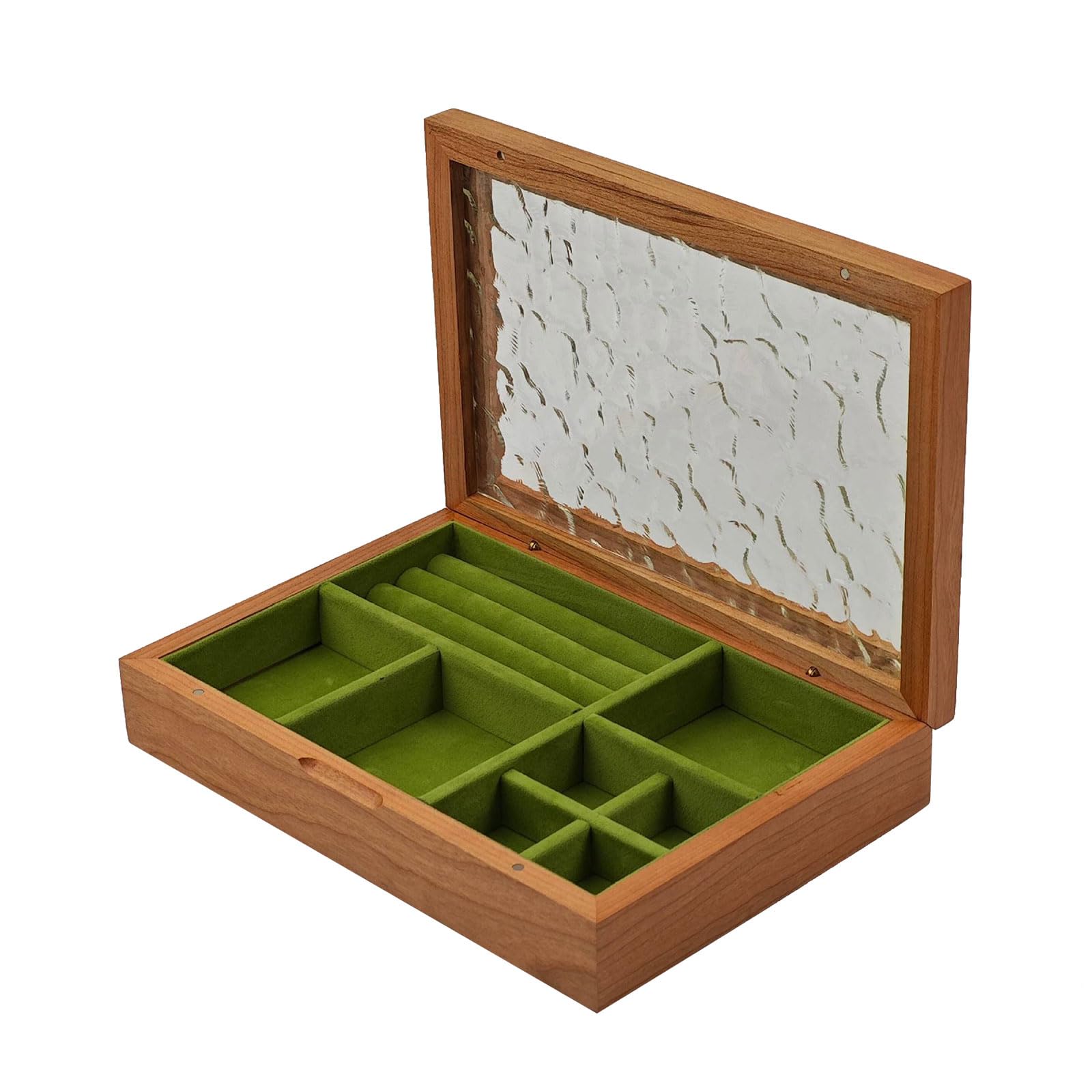Mllepjdh Sophisticated Wood Jewelry Casket Easy to Use with Organized Home Accessory for Various Decoration Organization Counter Top Display