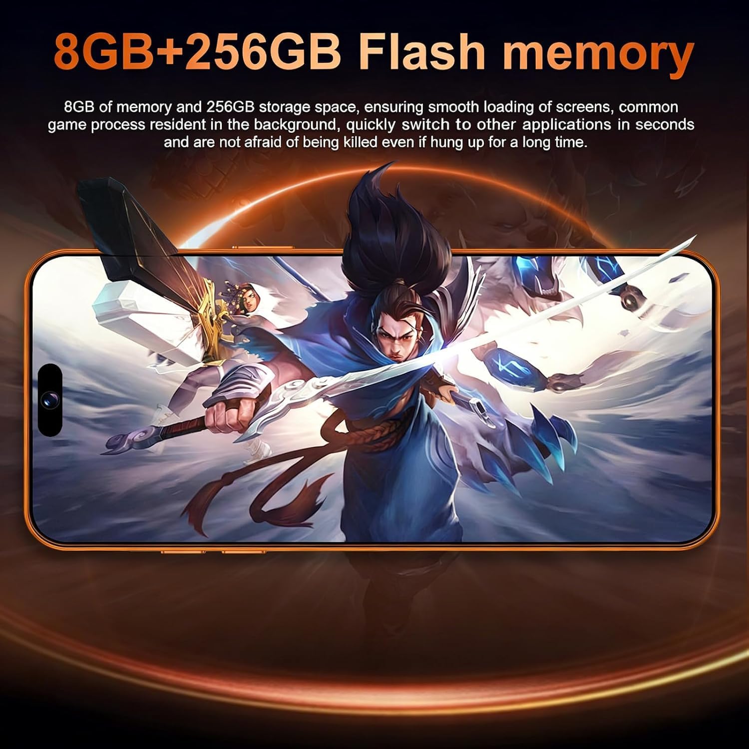 17PM Cell Phone 256GB+8GB Android 15 Unlocked Smartphone, 6.8" HD Screen Phones Unlocked, 8000mAh Battery Snapdragon CPU, Dual SIM 5G Phone, Fingerprint Face Lock-2026 US White