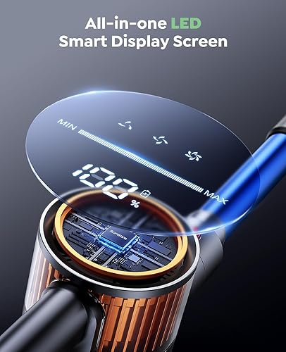 Miniatura 5 de Aspiradora inalámbrica, 45 kPa, 550 W, 60 minutos, aspiradora para el hogar, aspiradora de palo inalámbrica recargable, carga de montaje en pared,