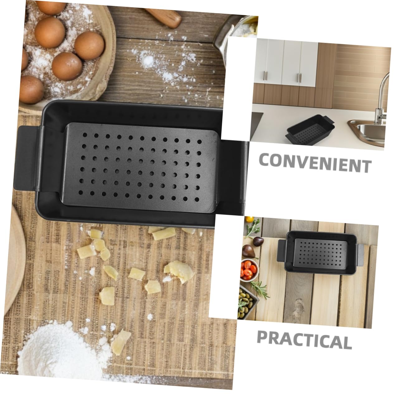 Molde para Pan Tostado Antiadherente Negro de Acero al Carbono, 2 Piezas | Hornear Pan y Asados, con Tapa, Desprende Fácil, Recoge Grasa, Uso Doméstico