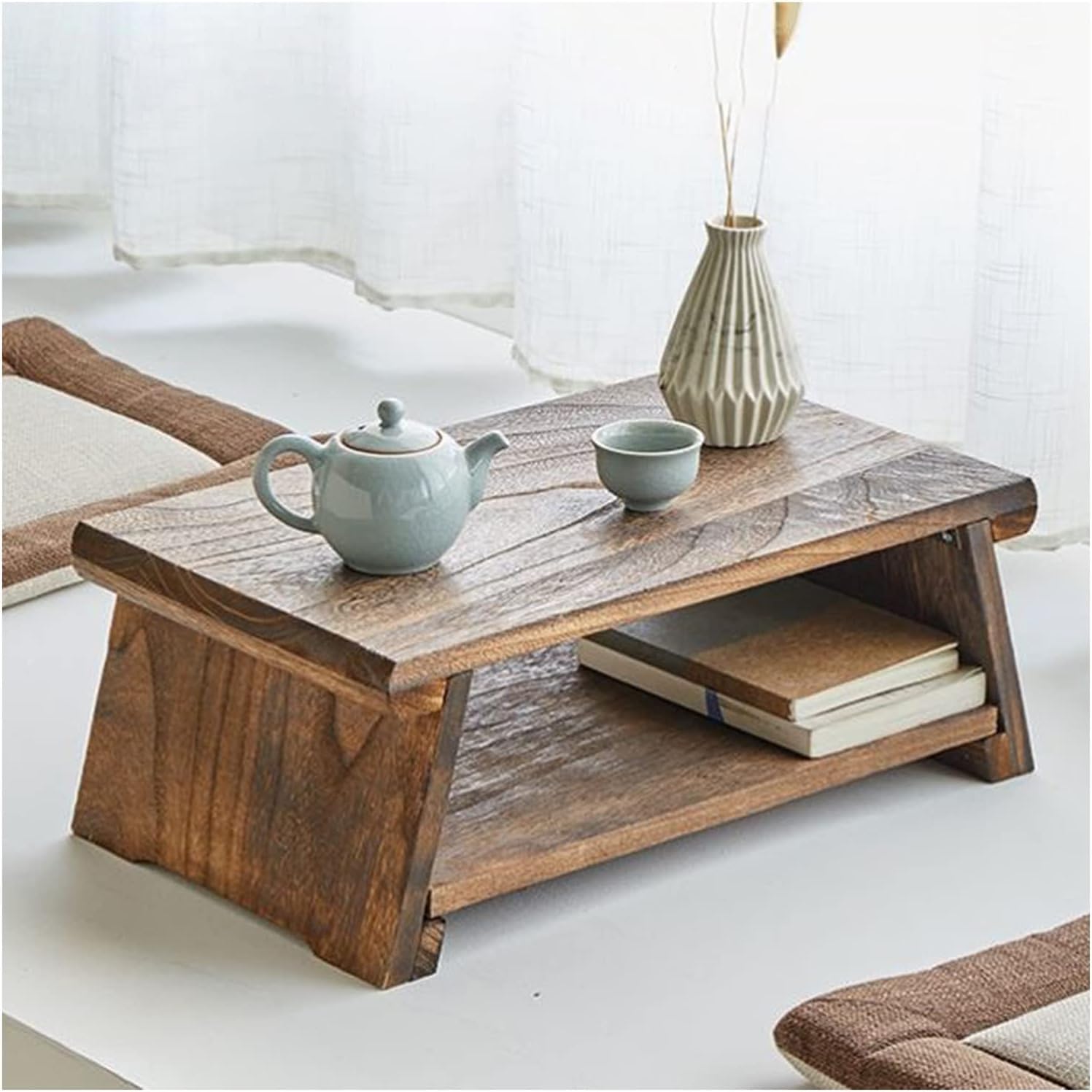 Table à tatami pliable mini table basse zen pour salon de thé