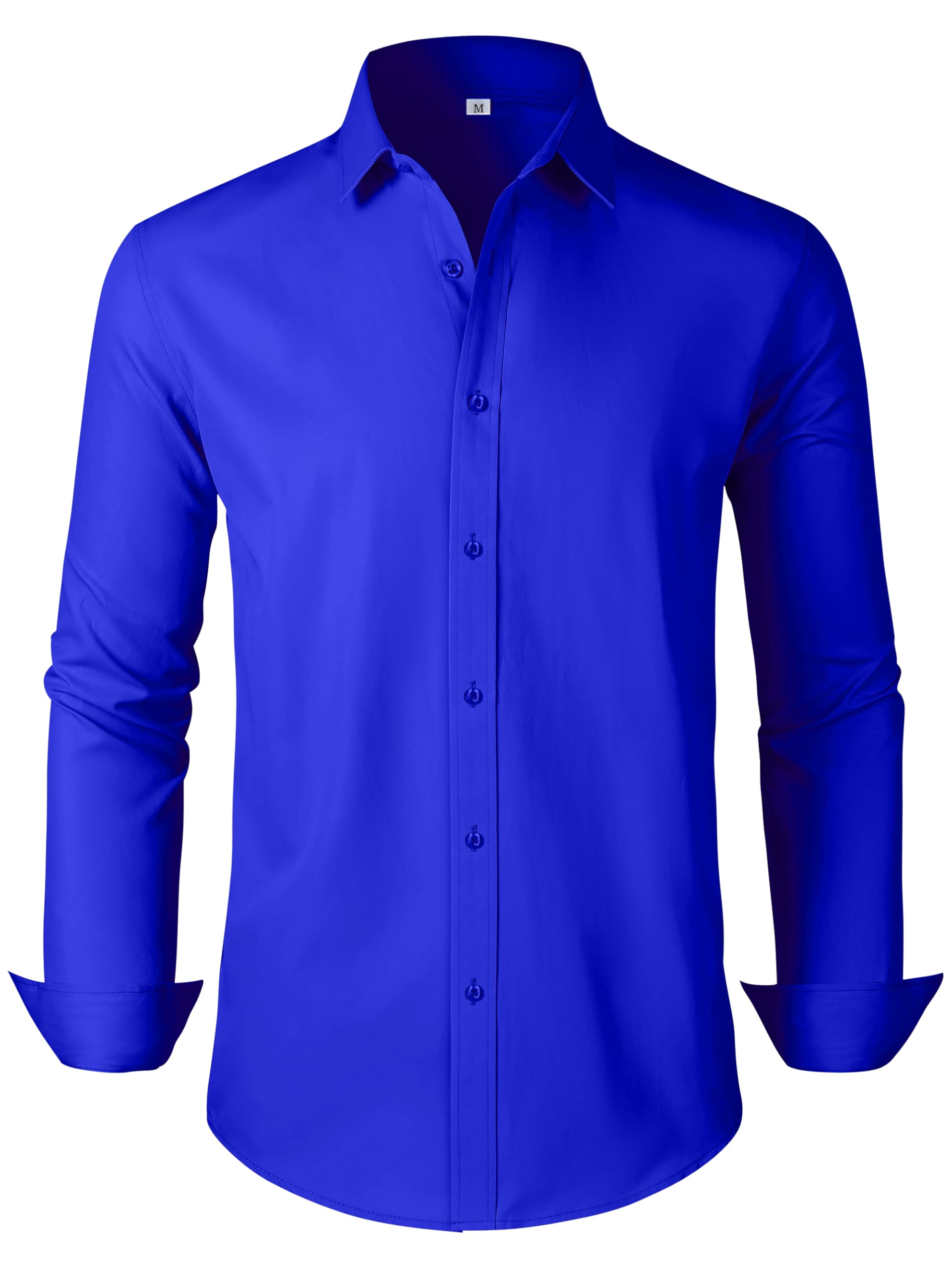 GIANZEN Men's Dress Shirts Regular Fit Solid Long Sleeve Formal Shirt Business Casual Button Down Shirts