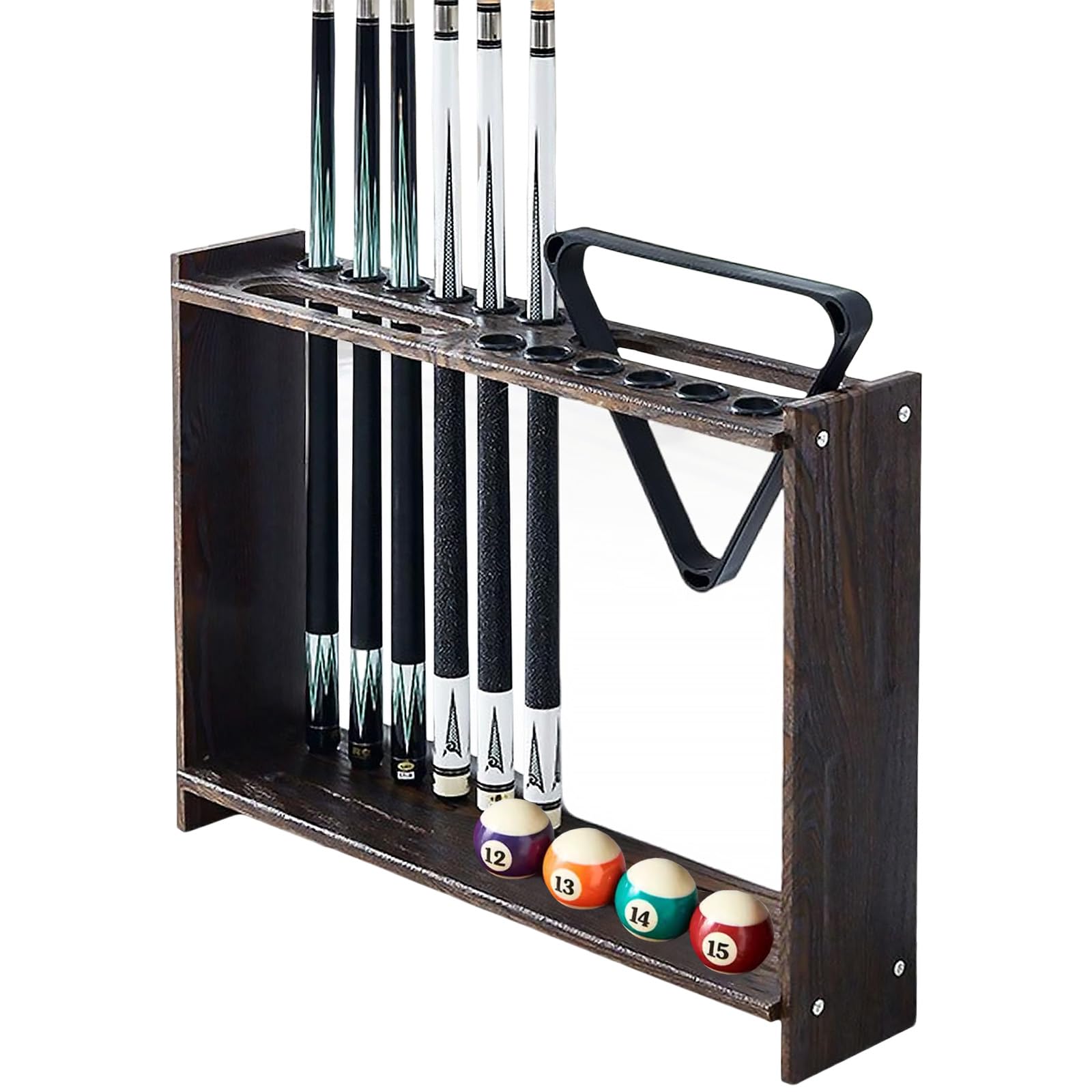 Porta Stecche da Biliardo, Supporto per Stecca da Biliardo per 12 Stecche e 2 Treppiede da biliardo, Accessori da Biliardo, Sale da Biliardo e Porta Stecche da Club