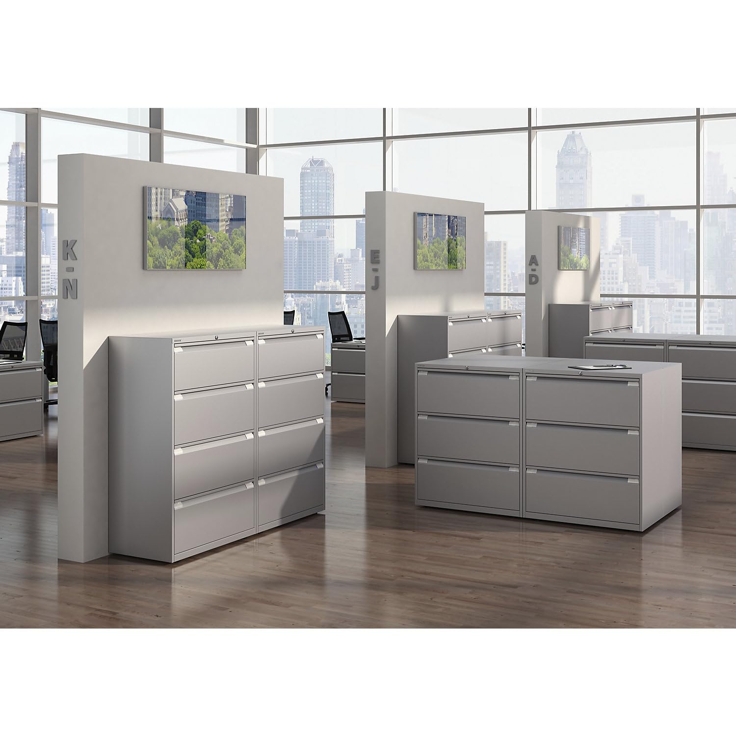 BISLEY Hängeregistraturschrank Essentials, 2 Hängeregistratur H 304 mm, Metall, 696 Verkehrsweiß, 47 x 80 x 70 cm