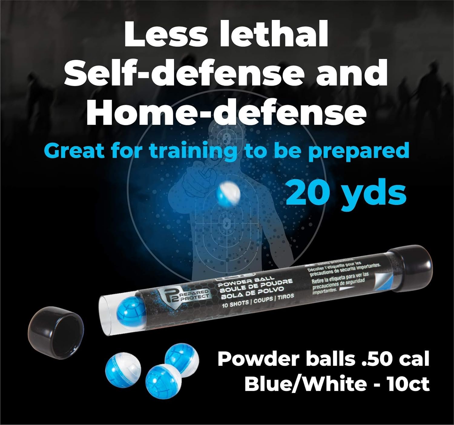 Wearable4U T4E by P2P .50 Caliber Powder Balls Self-Defense Home-Defence Training, 20ct .50 Cal Powder Balls Bundle, One Size