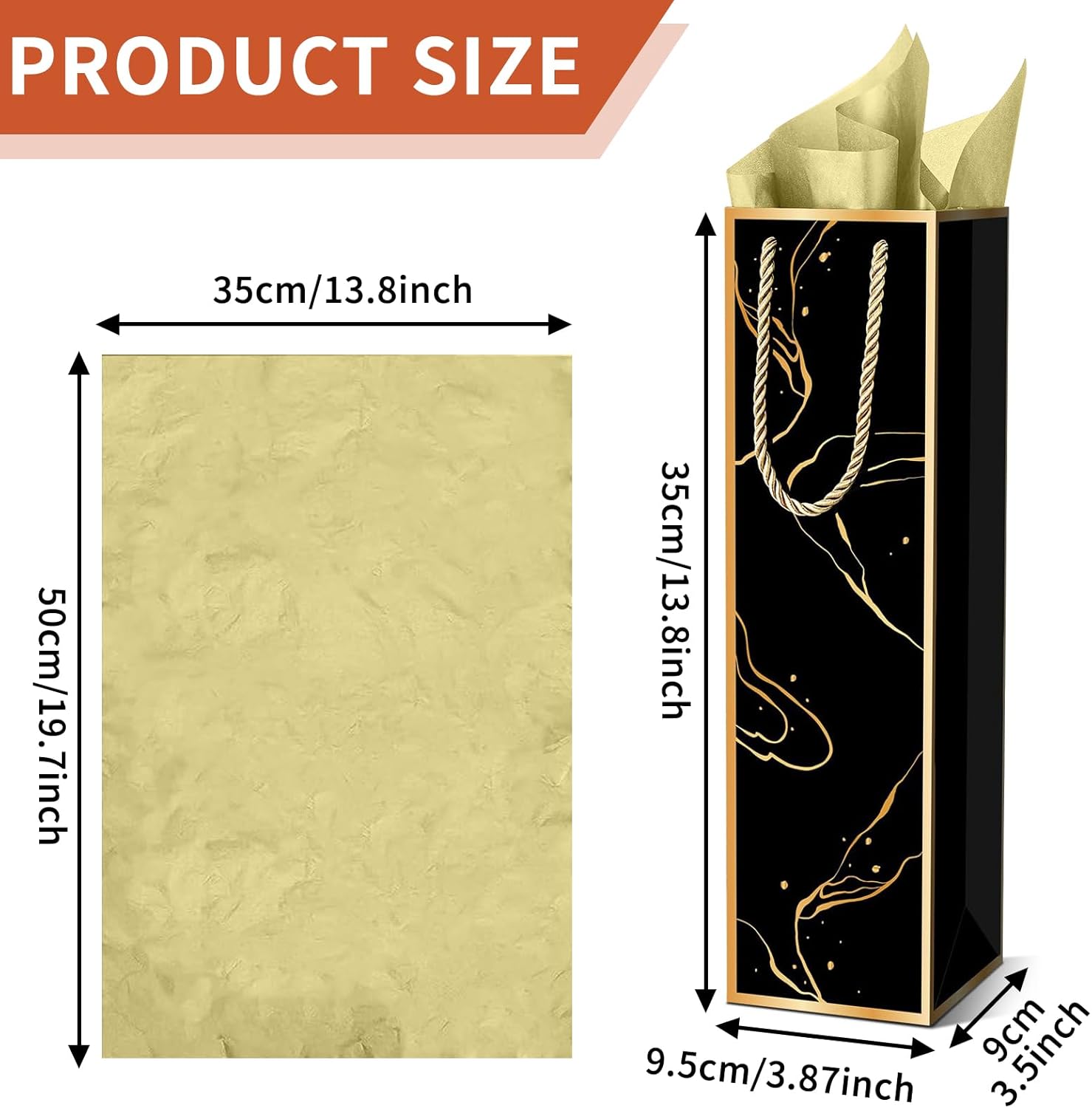 30 Pack Wine Gift Bag with Handles and Tissue Paper Wine Bottle Gift Bags Reusable Liquor Bags for Christmas,Weddings,Birthday,Holiday Party - Image 2