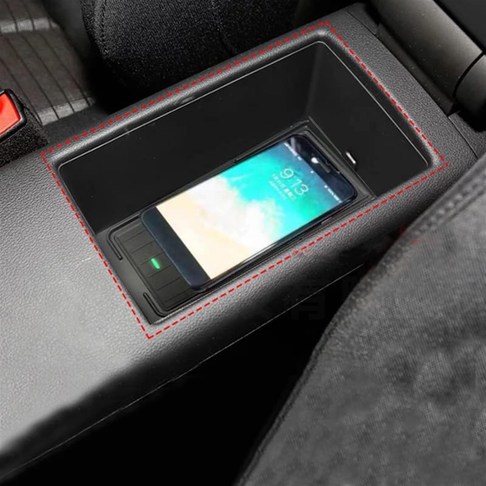 Cargador inalámbrico QI for Coche de 15W, Cargador de teléfono de Carga rápida, Estuche de Carga, Soporte de Carga, for, A3 S3 8V 2014-2018 Base de Carga inalámbrica