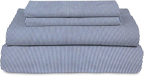 MyPillow Juego de sábanas de percal de 200 hilos, sábanas de 100 % algodón para tamaño matrimonial, sábanas transpirables y suaves, para bolsillo