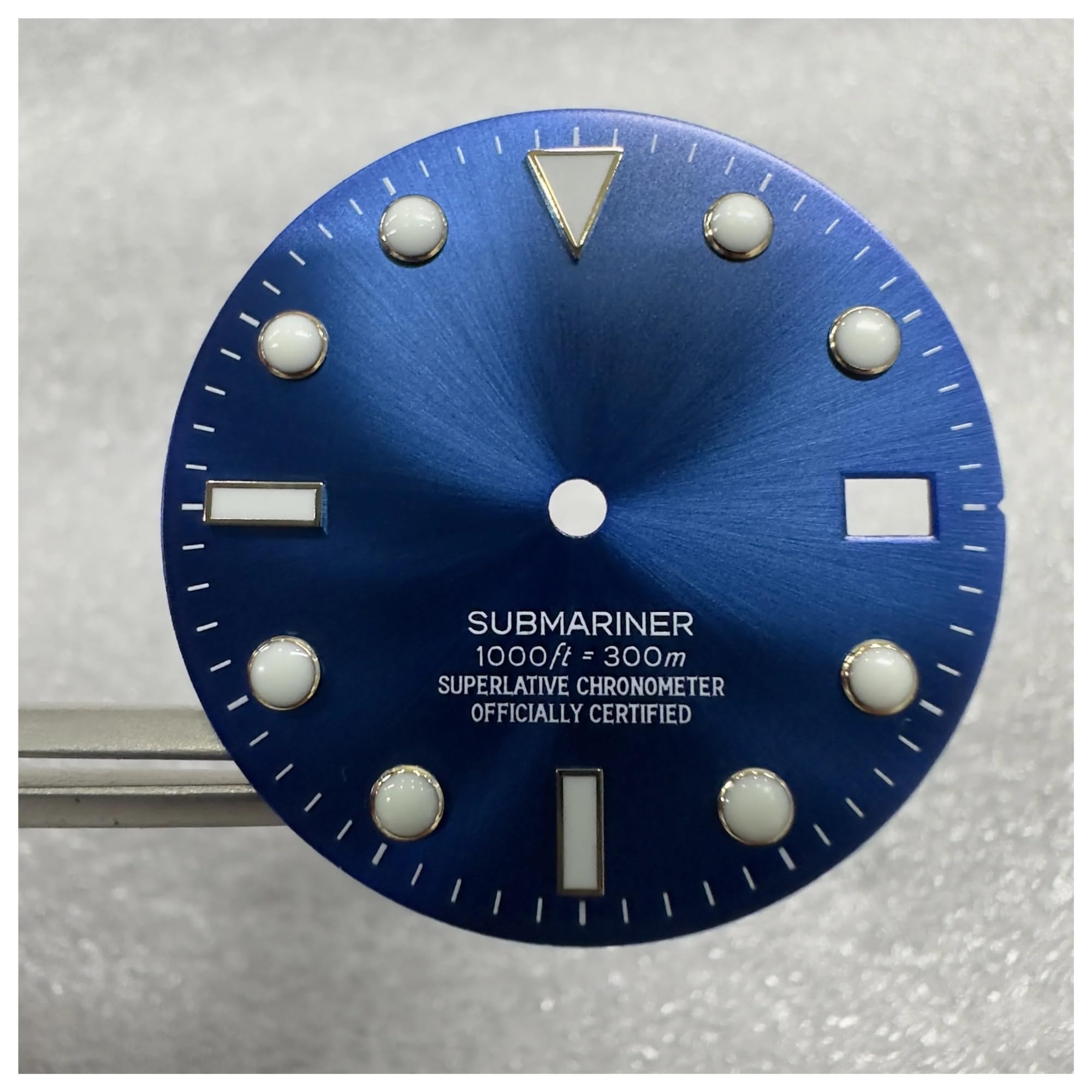 ZHGUIMING Orologio da uomo SUB Submariner Quadrante 28,5 mm Quadrante luminoso verde Adatto for movimento NH35 NH36 Accessori for orologi Strumenti for la riparazione di orologi(Orange-silver)