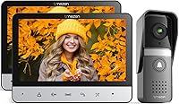 Vista 1 de Tmezon Wired Video Intercom System, 7 Inch Ring Video Doorbell with Night Vision Support Remote Unlock, Dual-Way Intercom for Villa House Office