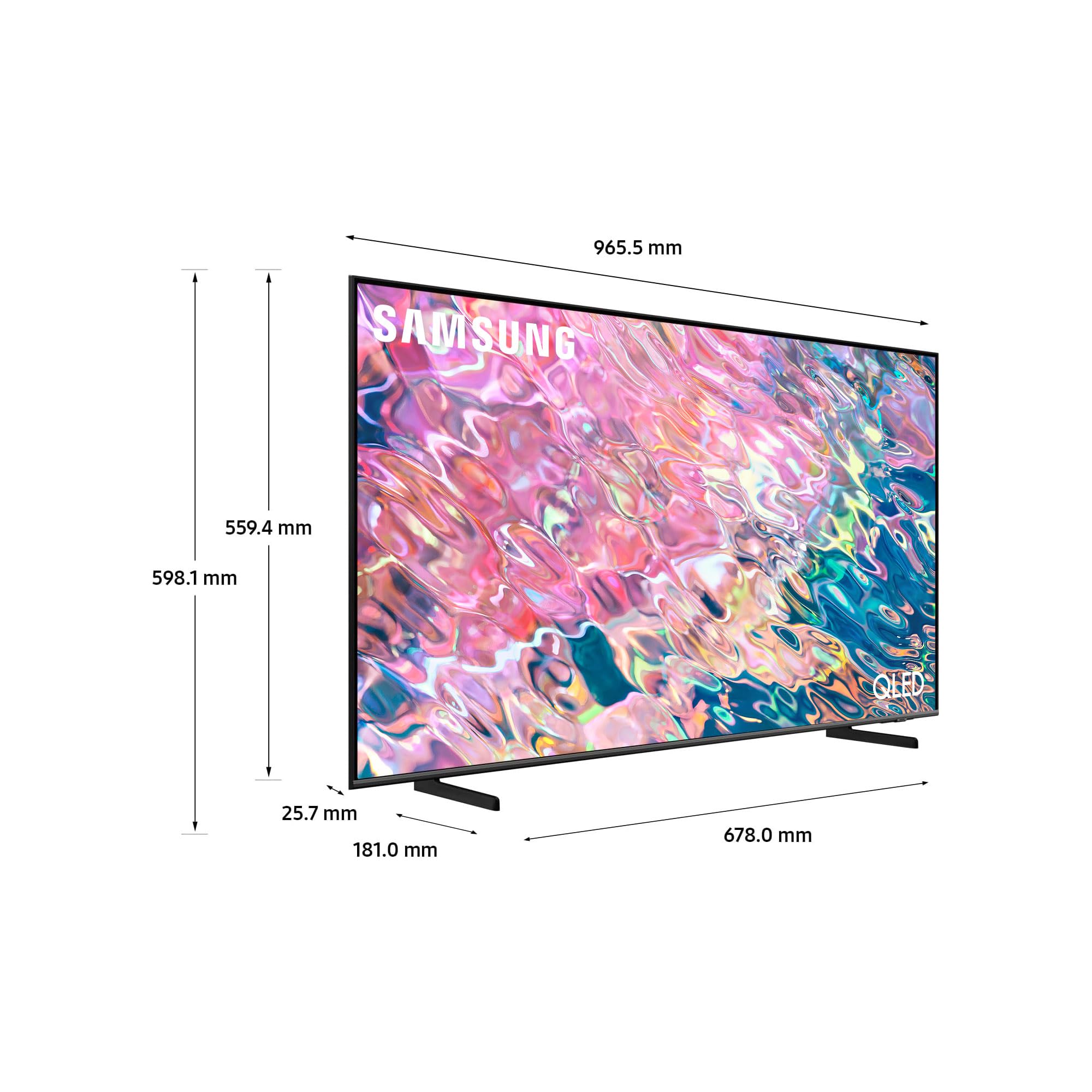 Samsung TV QE43Q65BAUXZT, Smart TV 43" Serie Q65B QLED 4K UHD, Compatibile con Alexa e Google Assistant, Black, 2022, DVB-T2 [Esclusiva Amazon]