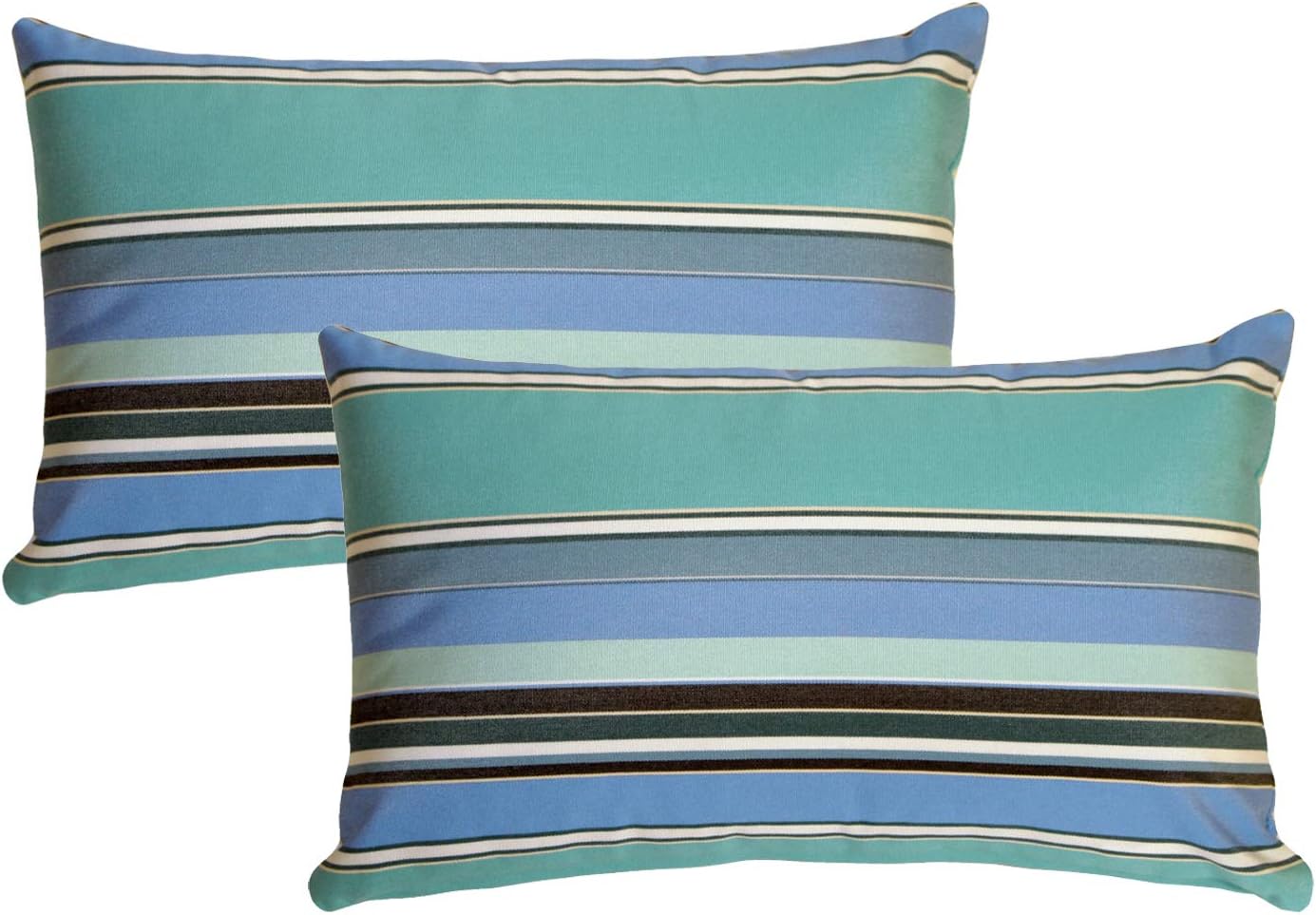 PILLOW DÉCOR Sunbrella Outdoor Pillow, Dolce Oasis, 12"x19" (Set of 2) - Inserts Included