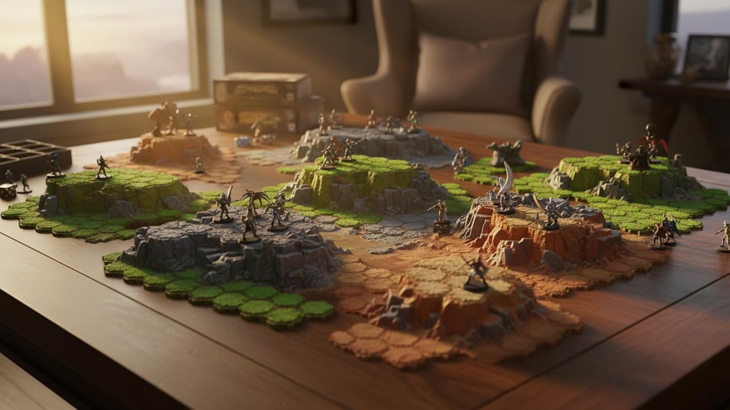 Renegade Game Studios Heroscape Terrain Expansion, 63 Hex Tiles, Lands of Valhalla Customizable Board Game, Ages 14+