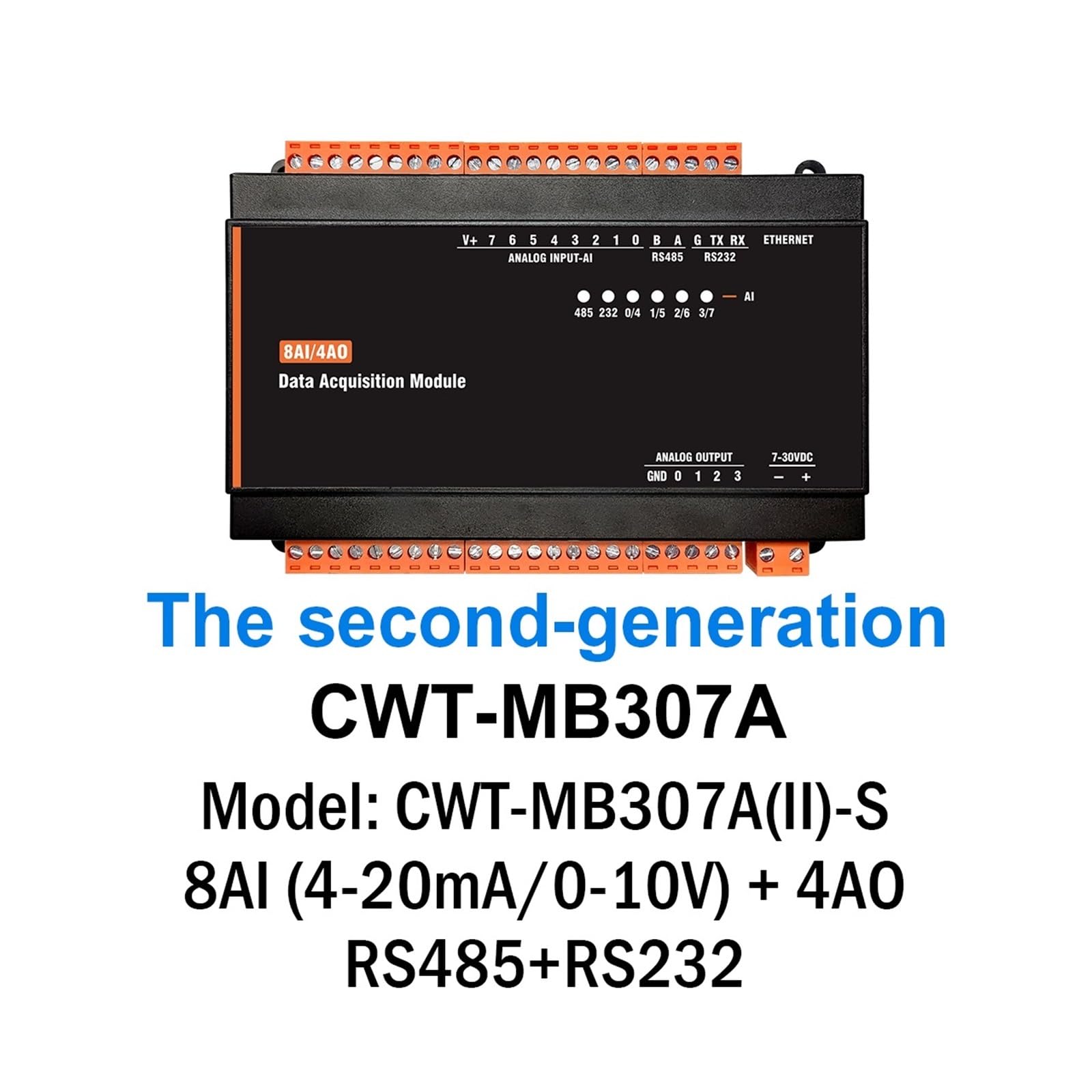 AFITSEP CWT-MB307A 8AI+4Ao RS485 RS232 Ethernet Modbus TCP Module(CWT-MB307A(II)-S)