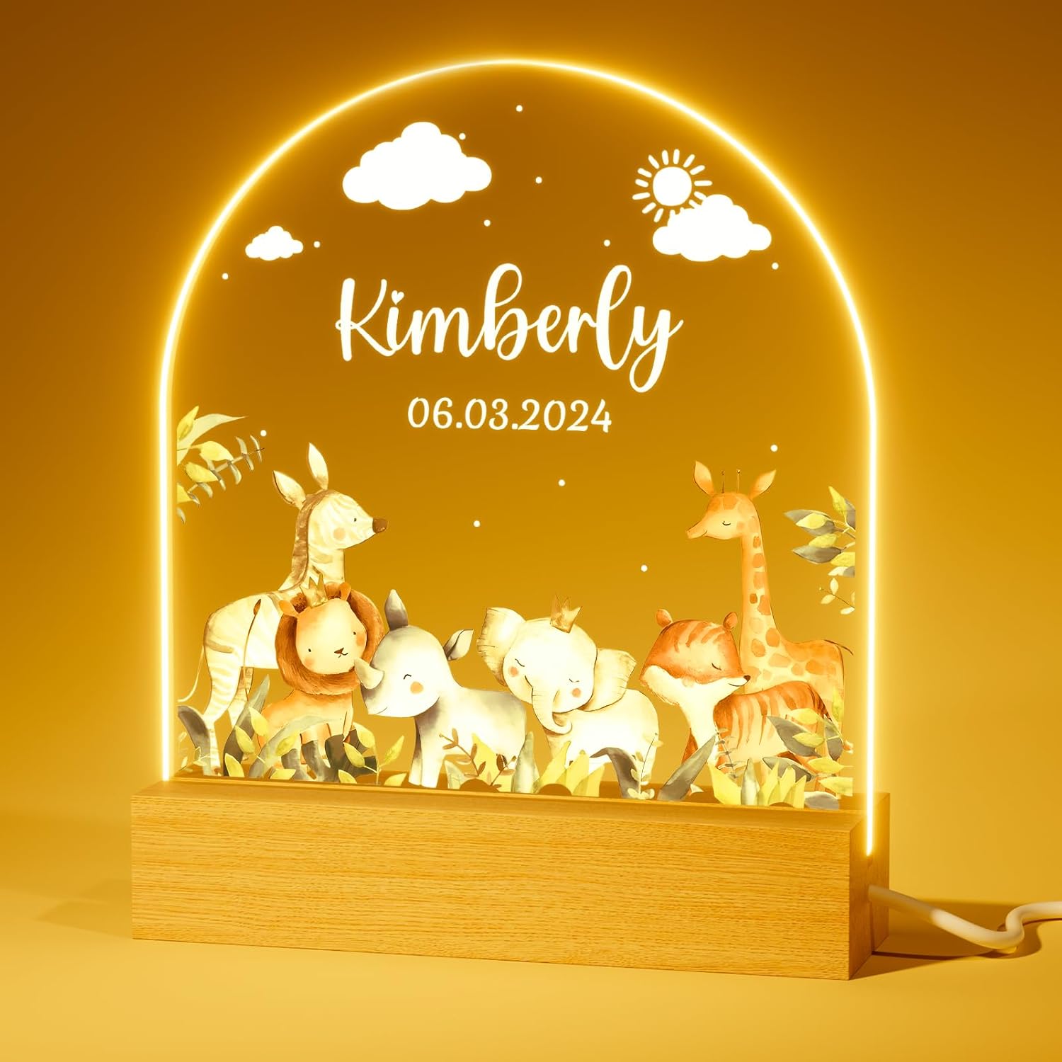 iDIY Personalized Baby Gifts Customized Name Night Light for Baby
