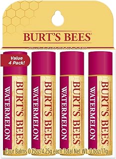 100% Natural Origin Moisturizing Lip Balm, Watermelon, 4 Tubes