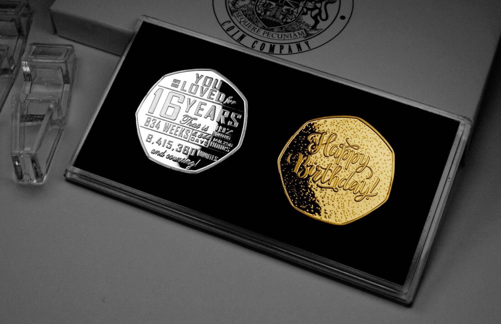The Commemorative Coin Company Silver & Gold Pair Of 16Th Birthday Silver And Gold Commemoratives In Gift/Presentation Case. Gift/Present. 16 Years Old Son/Daughter/Grandson/Granddaughter