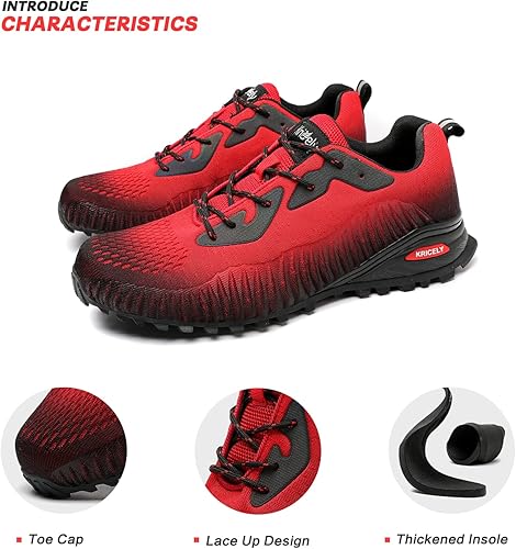 Miniatura 7 de Kricely Zapato deportivo para hombre, para correr, caminar, hacer senderismo y entrenamiento funcional, para exteriores, calzado informal de hombre