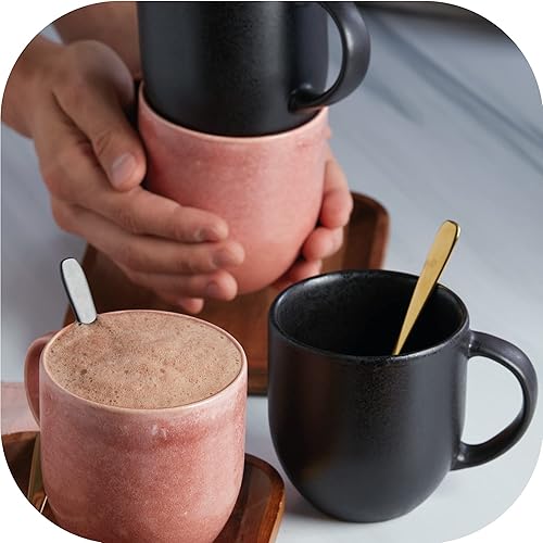 Miniatura 9 de Juego de 4 tazas Corona  Perfecto para los amantes del café y el té  Cattleya 12.8 oz - 380cc  4 piezas  Cerámica  Diseño floral  Cerámica
