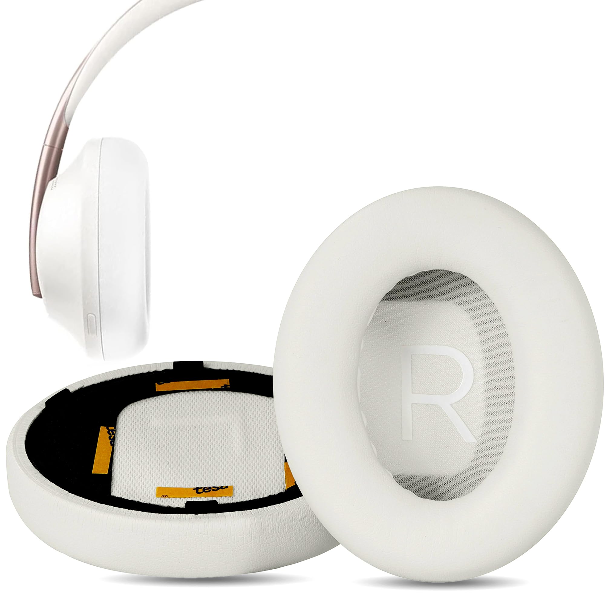 Cuscinetti Auricolari Di Ricambio Per Bose 700 NC700 – In Tessuto Di Seta, Memory Foam Con Cooling-Gel, Nero - 3