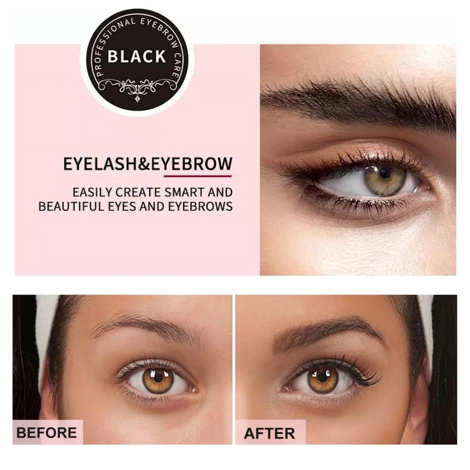 Eyebrow Tint Kit - Eyebrow and Eyelash Tint - Eye Brow Dye Kit - Lasts 6 Weeks, Waterproof - Fast & Easy to Use, with All Tools(Black) - Image 3