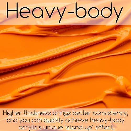 Miniatura 5 de MEEDEN Juego de pintura acrílica fluorescente, tubos de pintura acrílica neón de cuerpo pesado, 6 colores de 0.74 oz0.7 fl oz, pinturas acrílicas