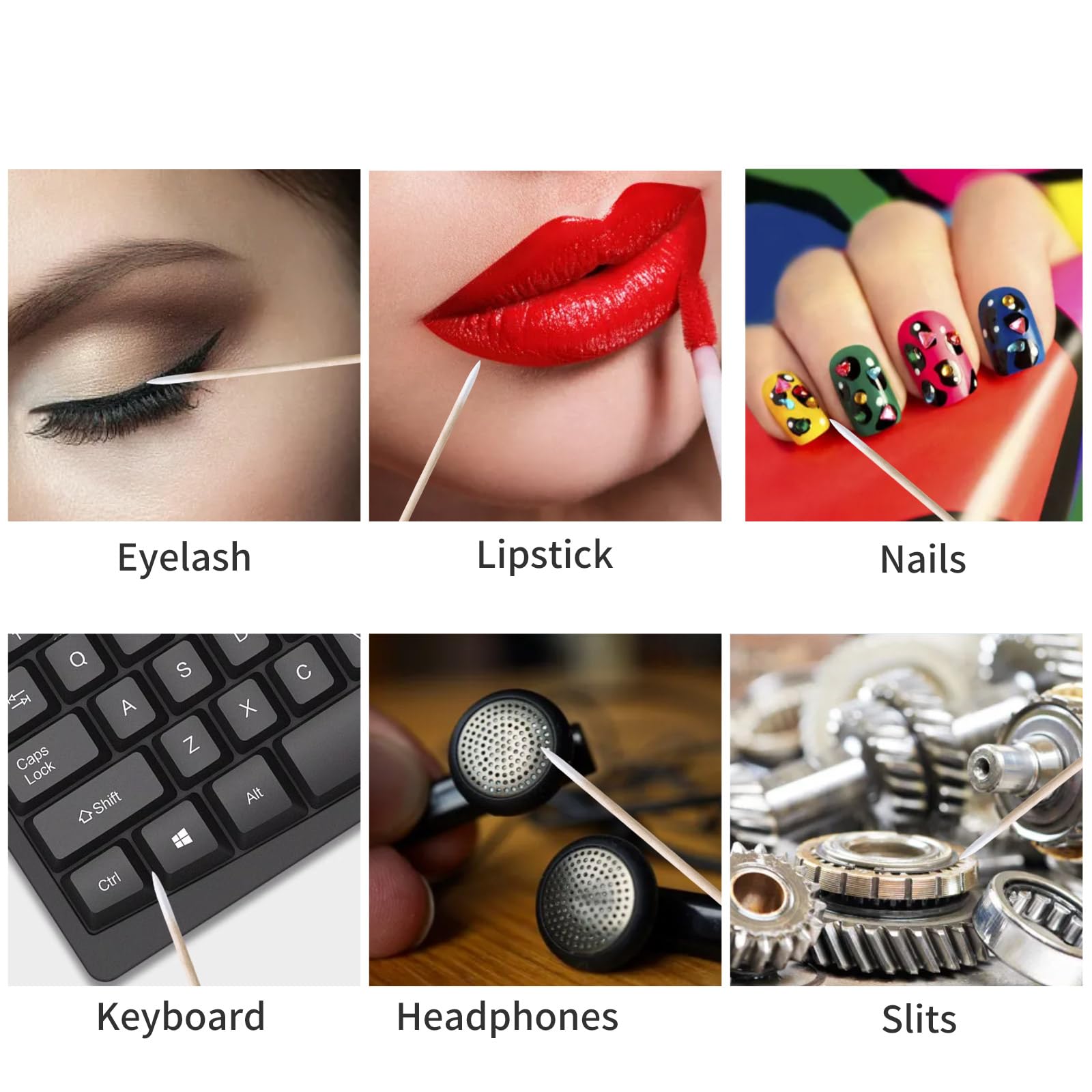 600 Cotons-Tiges Pointus TAFACE - Pour Tatouage, Maquillage, Nettoyage Précis