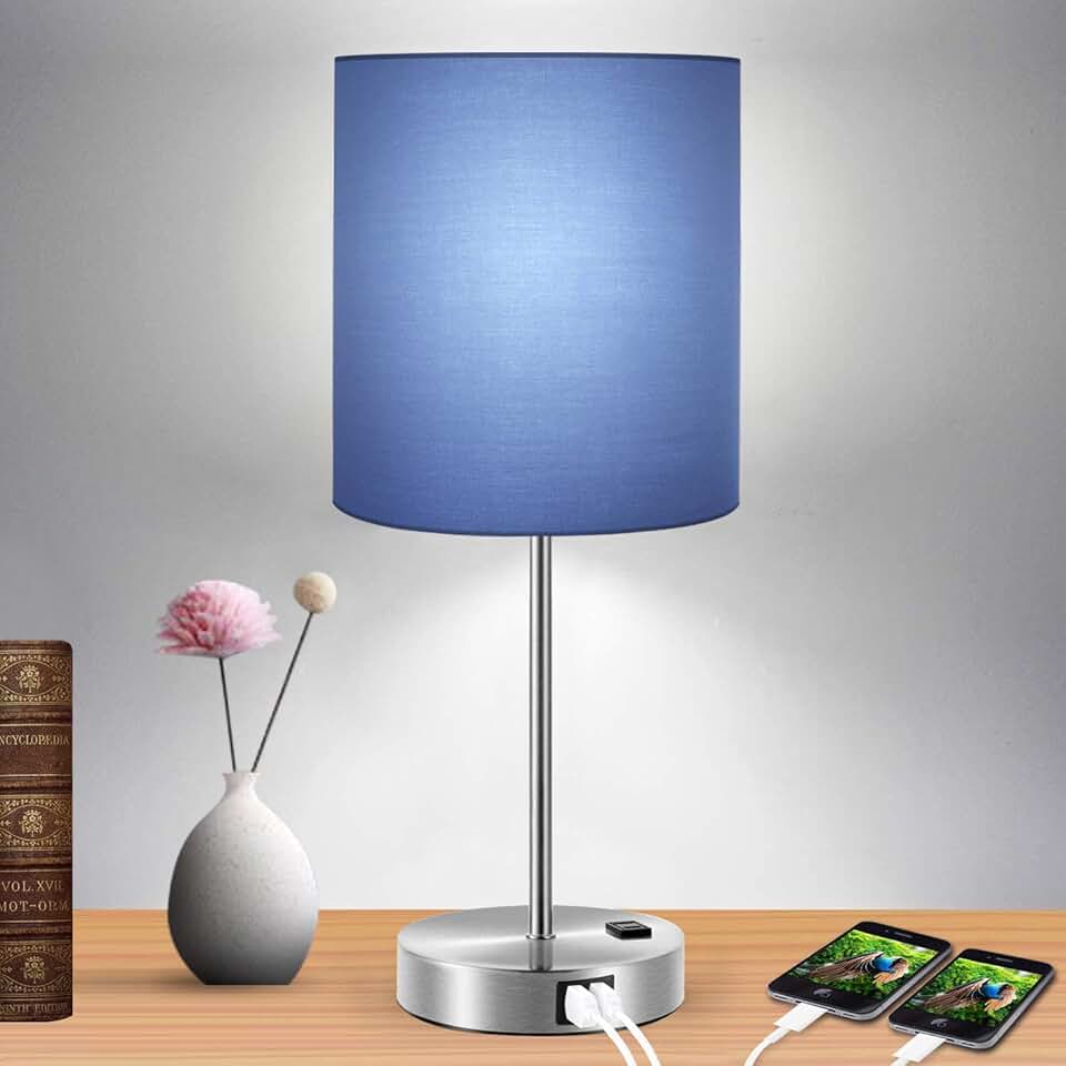 blue lamp shades for table lamps