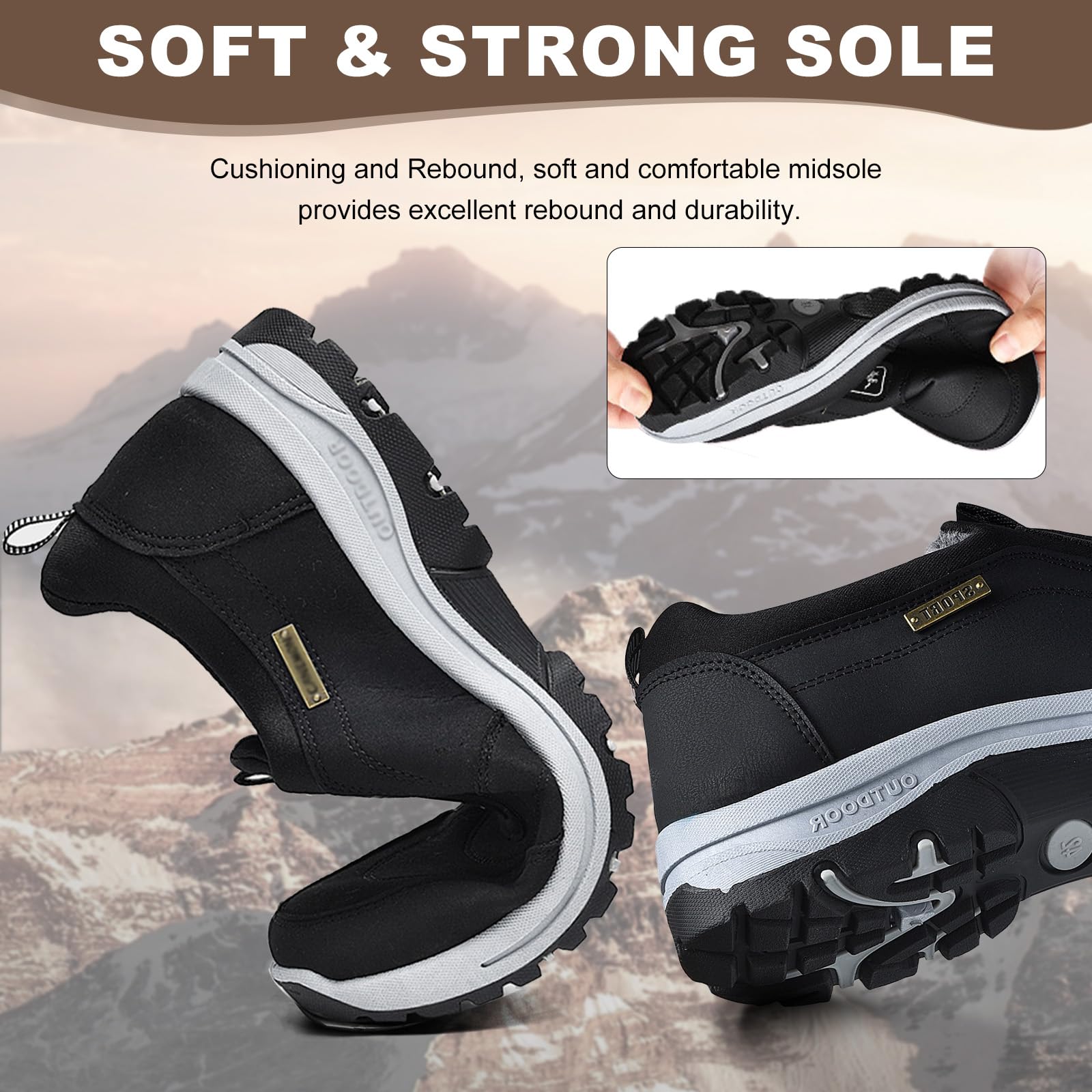 Scarpe Trekking Senza Lacci Uomo - Ortopediche, Antiscivolo, Leggere E Traspiranti - Foto 4