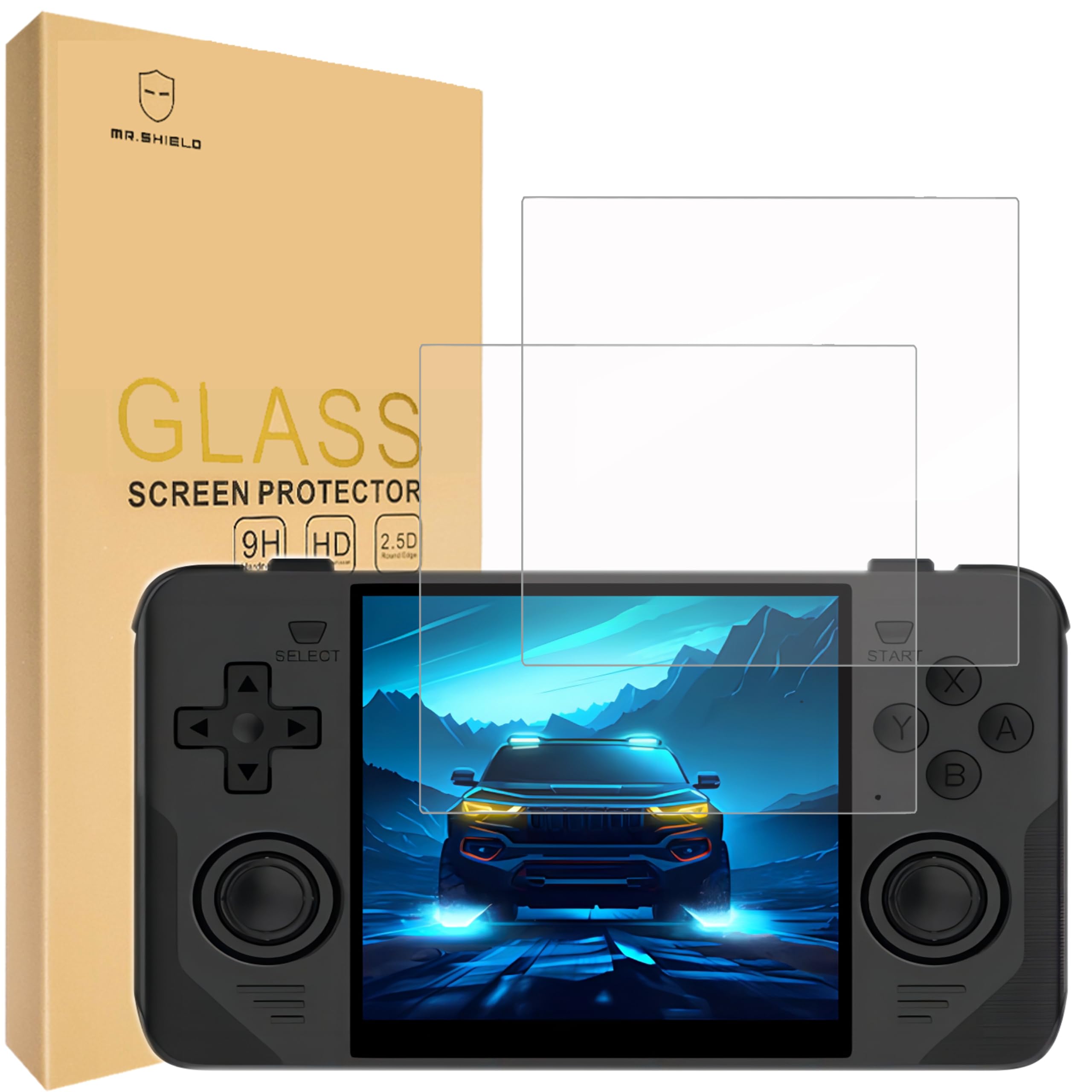 Mr.Shield Screen Protector compatible with Powkiddy RGB30 [Tempered Glass] [2-PACK] [Japan Glass with 9H Hardness]