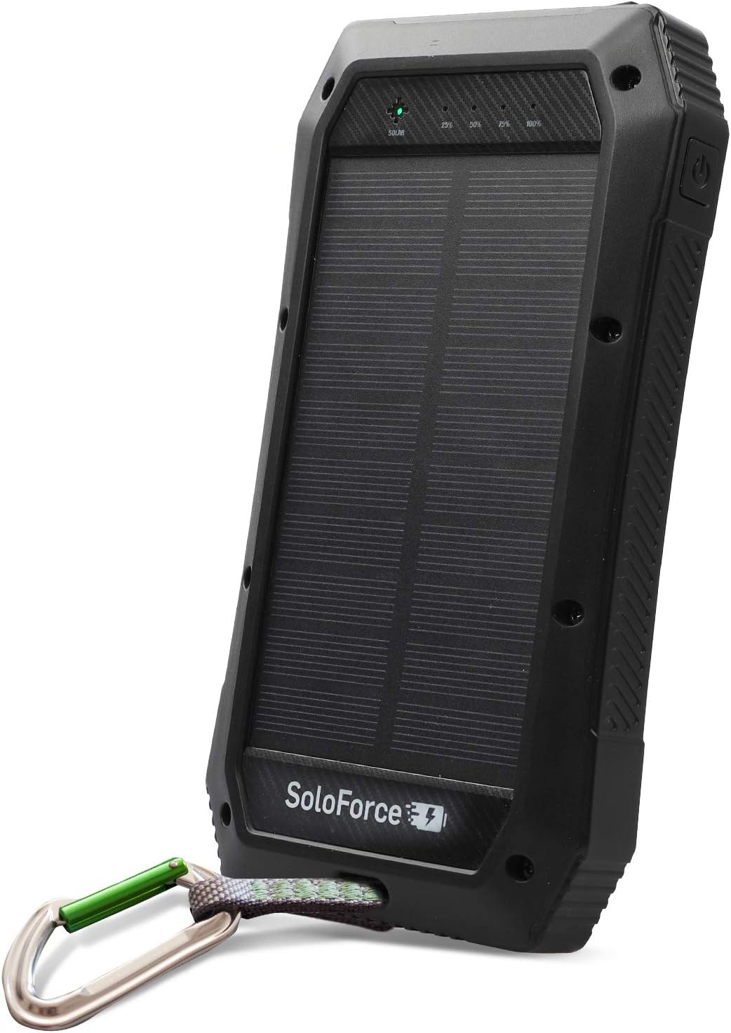 Solar Power Bank - 2000mAh Wireless Portable Charger for iPhone Android | Fast Charging Powerbank | Built-in Qi Panel, USB C Outlets, LED Light | Waterproof External Battery Pack for Camping