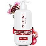 Routine Wellness Anti-Thinning Shampoo for Thinning Hair - Biotin DHT Blocker Women & Men - Color Safe Shampoo for Hair Loss & Healthy Hair - Peony & Pomegranate - 14oz