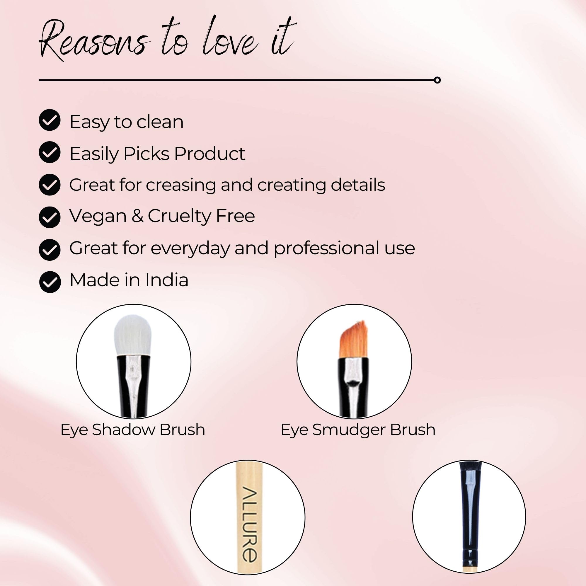 Allure Face Makeup Brush Set (C21 + C13) – Eye Shadow and Angular Brush (Set of 2) 1