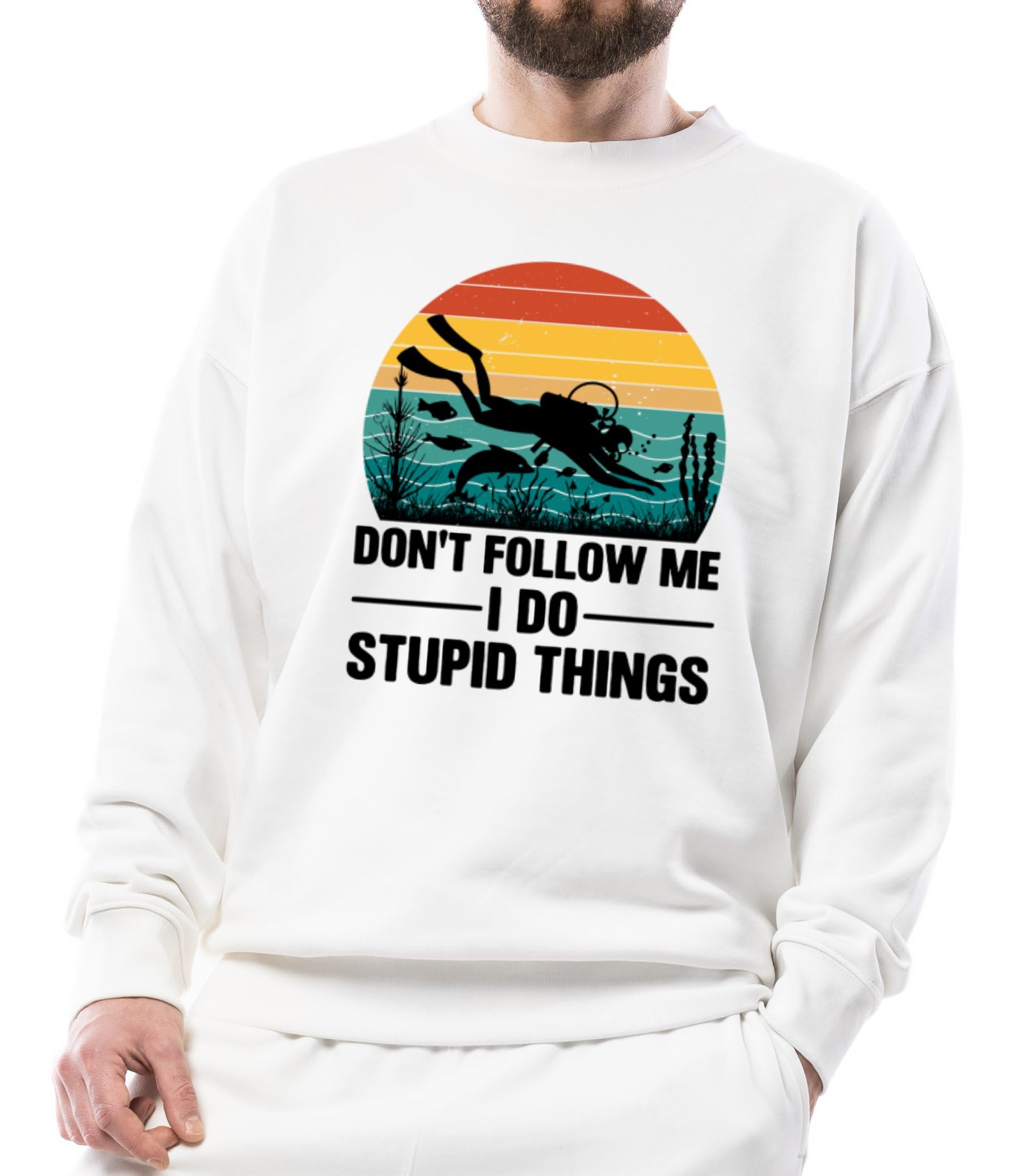 Vintage Scuba Diver Unisex Sweatshirt Retro Graphic Sweatshirt Funny Diving Quote Premium Cool Diver Gift Scuba Lover Present-image-23