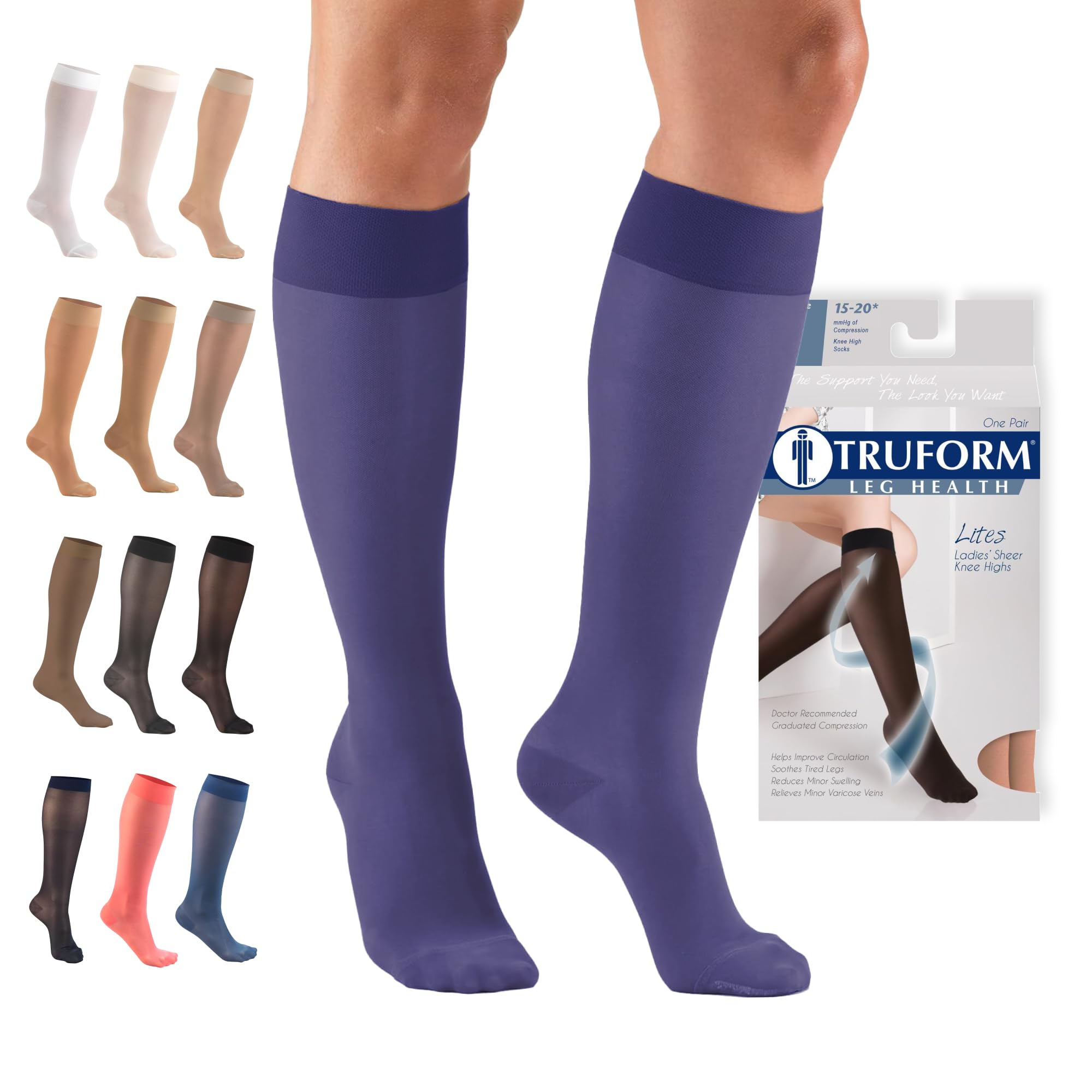 Truform Sheer Compression Stockings