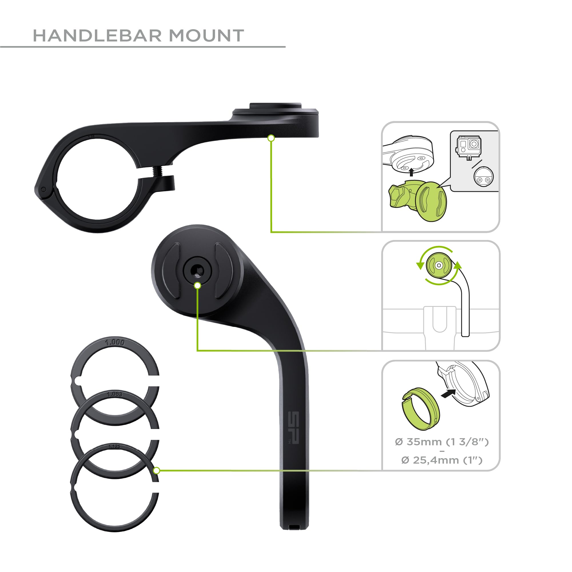 SP CONNECT Road Bike Bundle kompatibel mit iPhone 15 Pro Max |SPC+|Handyhalter für Road Bike| Fahrrad Handy Halterung Gadget