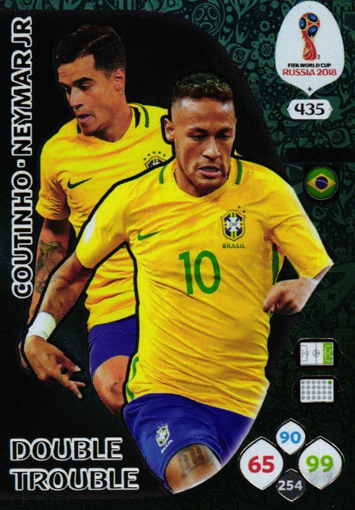 Panini Adrenalyn XL World cup 2018 Double Trouble card - 435 Coutinho - Neymar Jr