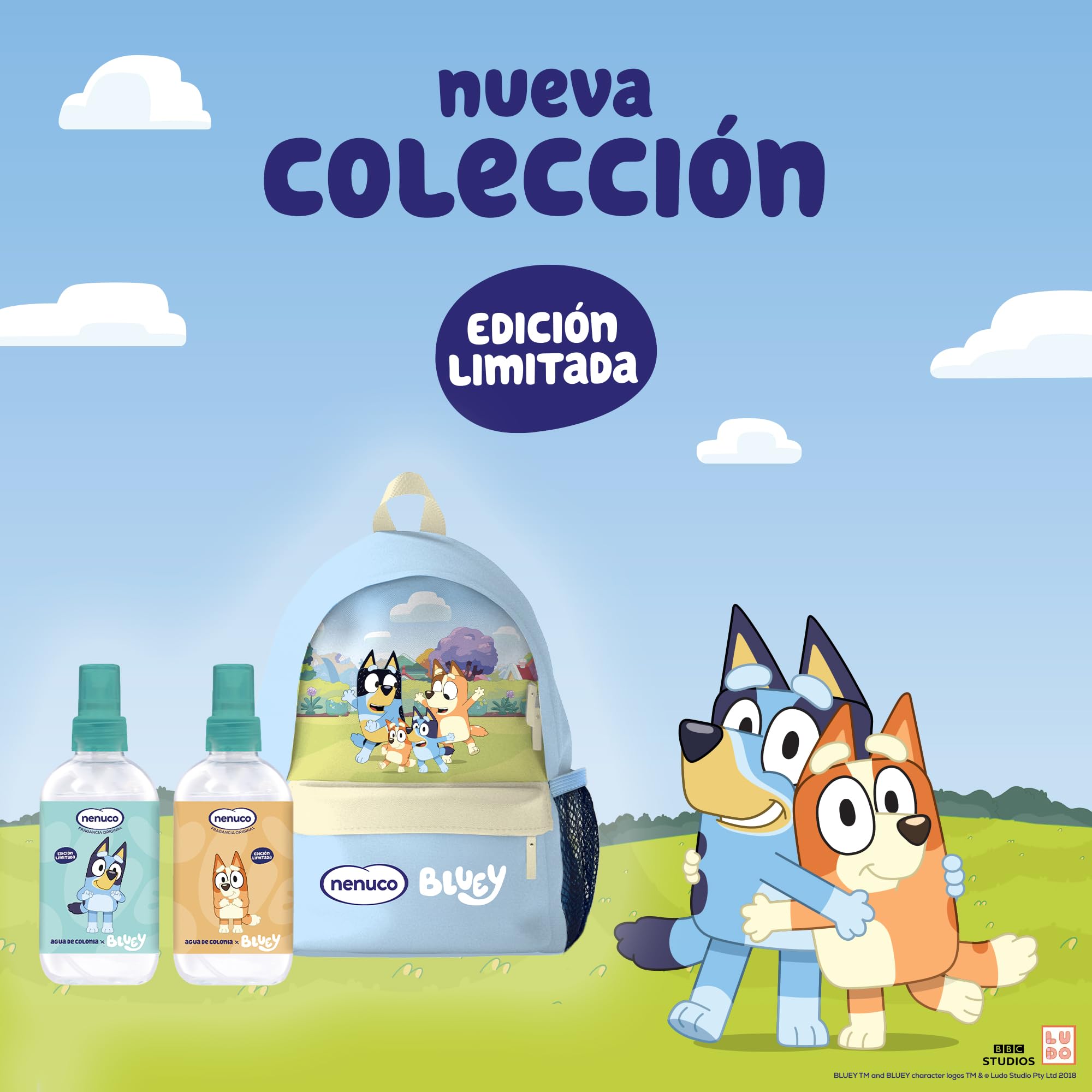 Nenuco Eau de Colonia Fragranza Originale, Edizione Limitata Bluey, Consigliata per Neonati (a partire dai 3 mesi), Formato Spray 240 ml